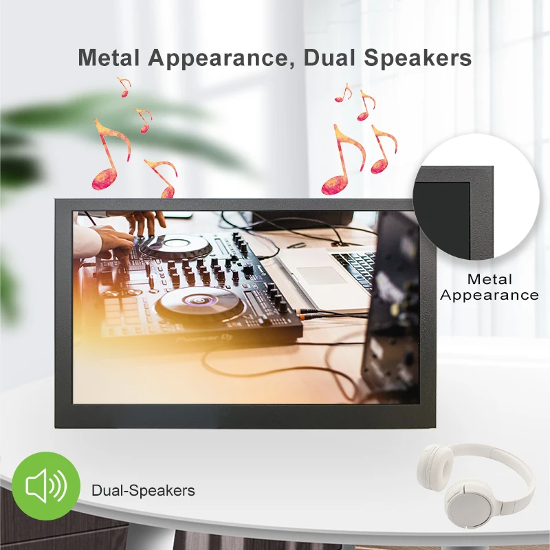 LESOWN pantalla táctil ancha 7 10,1 pulgadas Monitor de ordenador portátil IPS 1024x600 pantalla pequeña HDMI extendida para Raspberry Pi - imagen 5