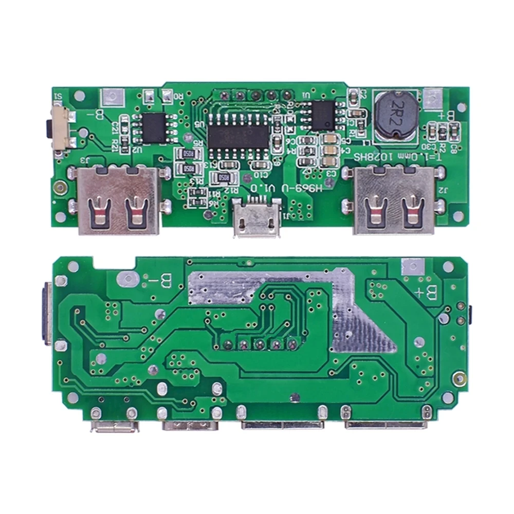 Cargador de batería de litio, Placa de protección de circuito, doble USB, 5V, 2.4A, Micro/tipo C, LED, Banco de energía móvil, módulo de carga 18650 - imagen 3