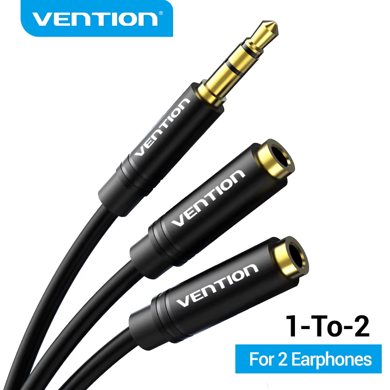 Vention Splitter Jack 3.5mm Macho a Doble Hembra Audio - imagen 2