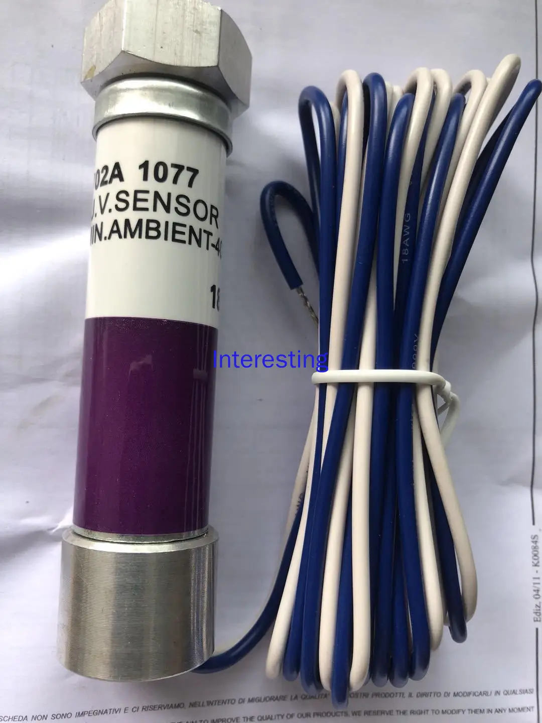 Accesorios para quemadores C7027A Sonda UV de llama, detector de llama, detector de llama (2 cables)