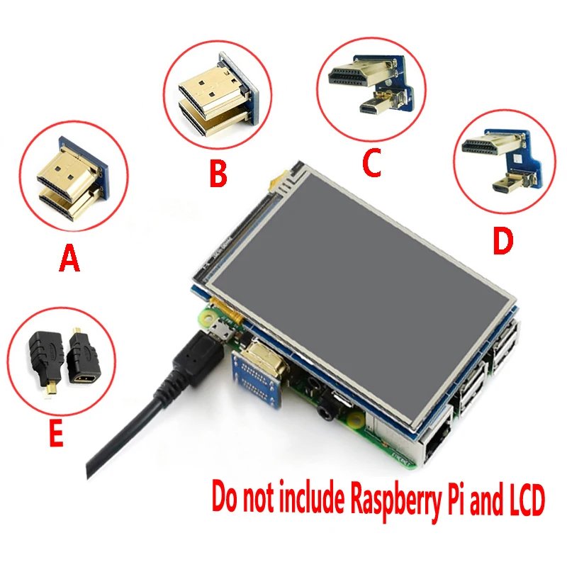 Raspberry Pi 4B modelo 3B + LCD HDMI adaptador conector