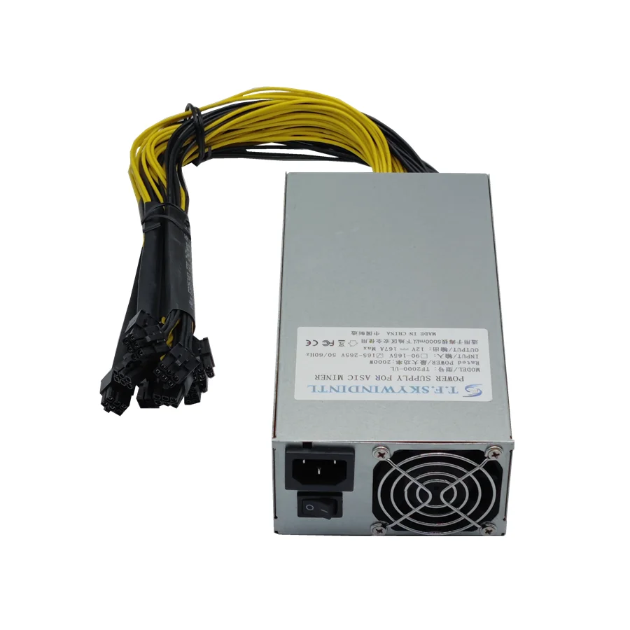 Fuente de alimentación de 2000W para BTC, ETH, PSU, 12V, Antminer S7, S9, L3 +, D3, A4, 6, 741, E9, servidor de máquina de minería, psu, bitmain, apw3 - imagen 2