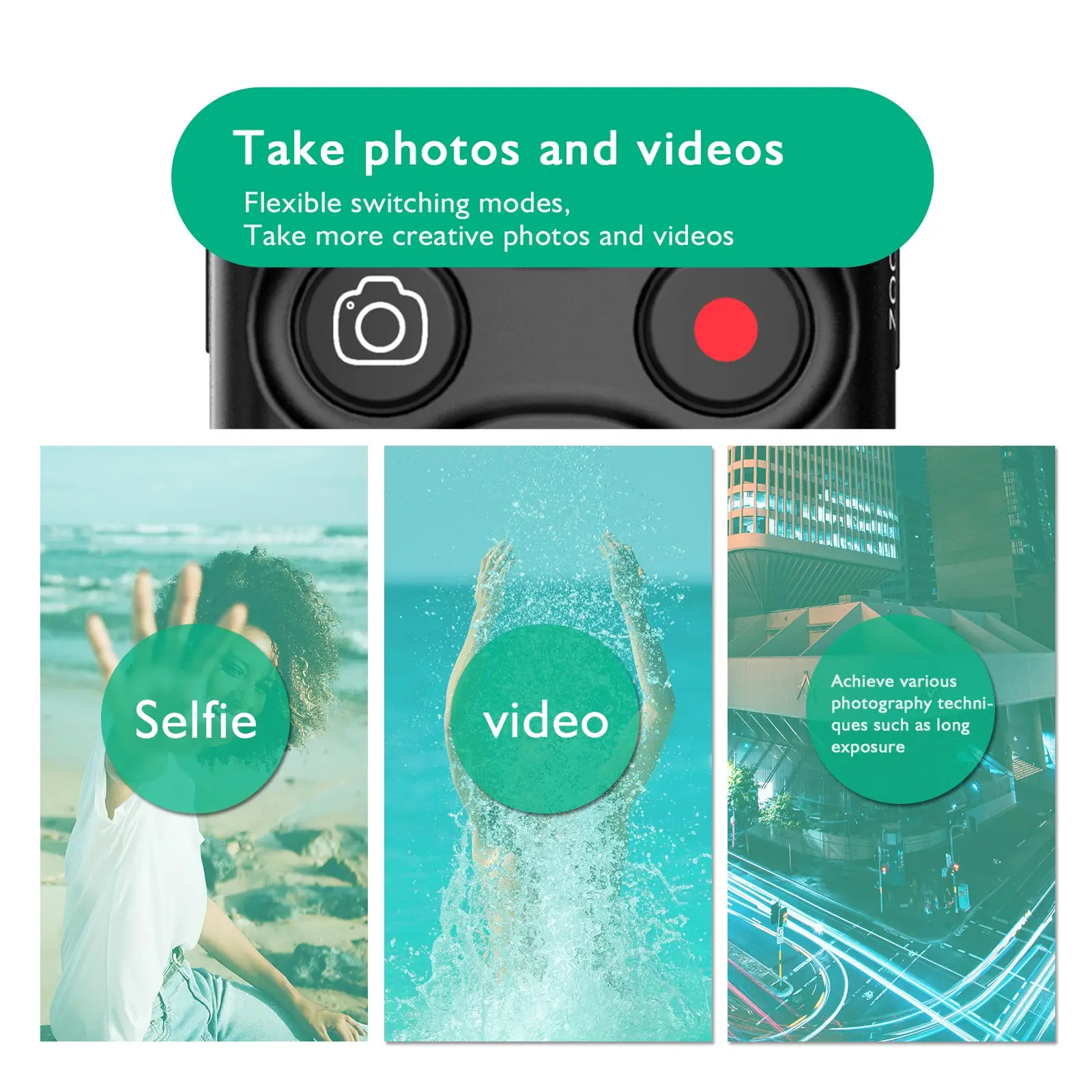 Sony ZV-E10 II, a7RV a7IV FX30 a9II a7RIV a6700 RX100VII 블로깅 YouTube TikTok 촬영용 RMT-P1BT 무선 리모콘 - imagen 4