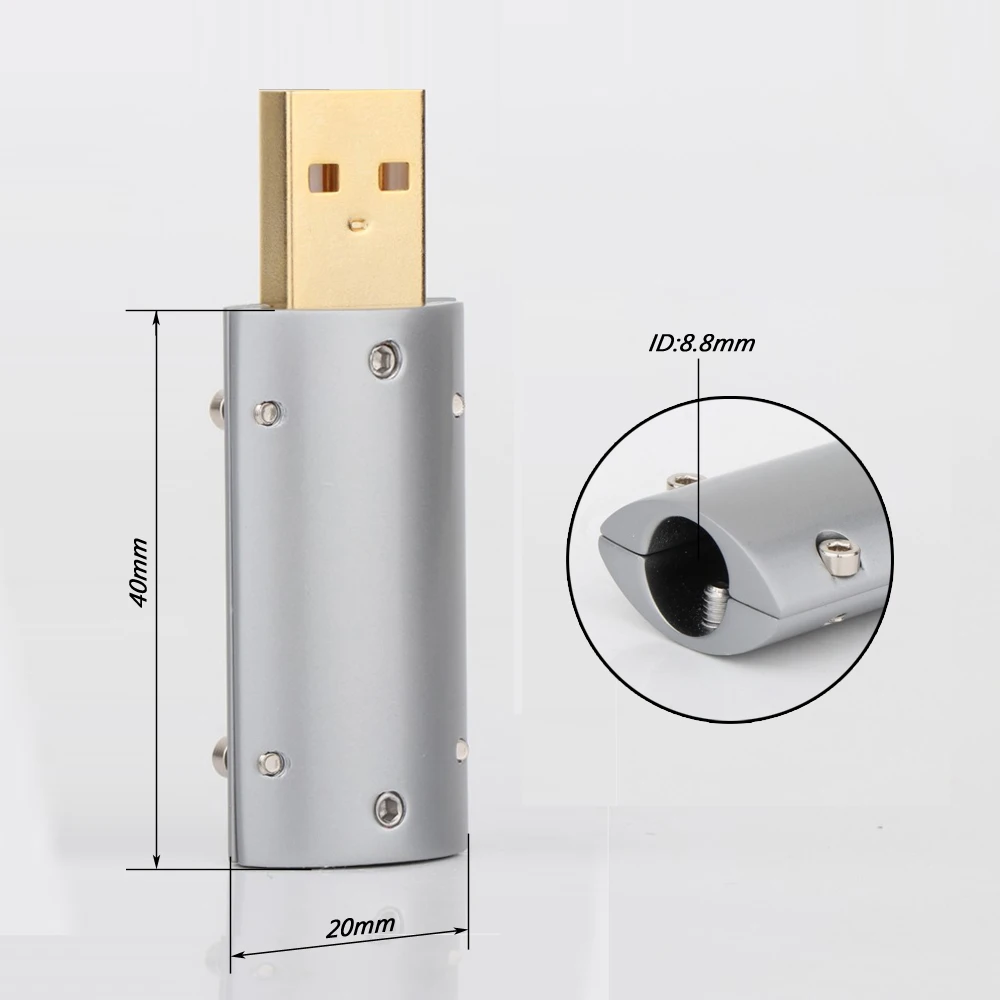 Hi-end24K chapado en oro USB2.0 enchufe USB A, USB B cubierta Audio USB Shell conector DIY Cables USB Hi Fi - imagen 2