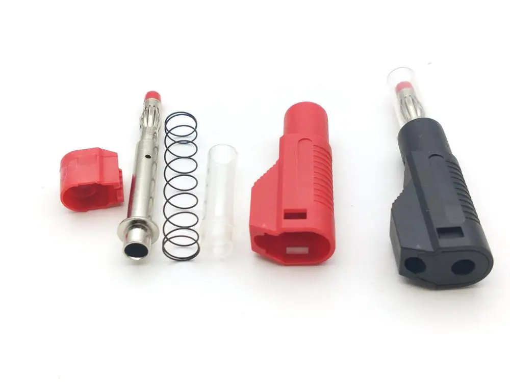 20 piezas nuevo conector de soldadura de cable apilable de tubo retráctil con conector Banana de 4mm - imagen 5