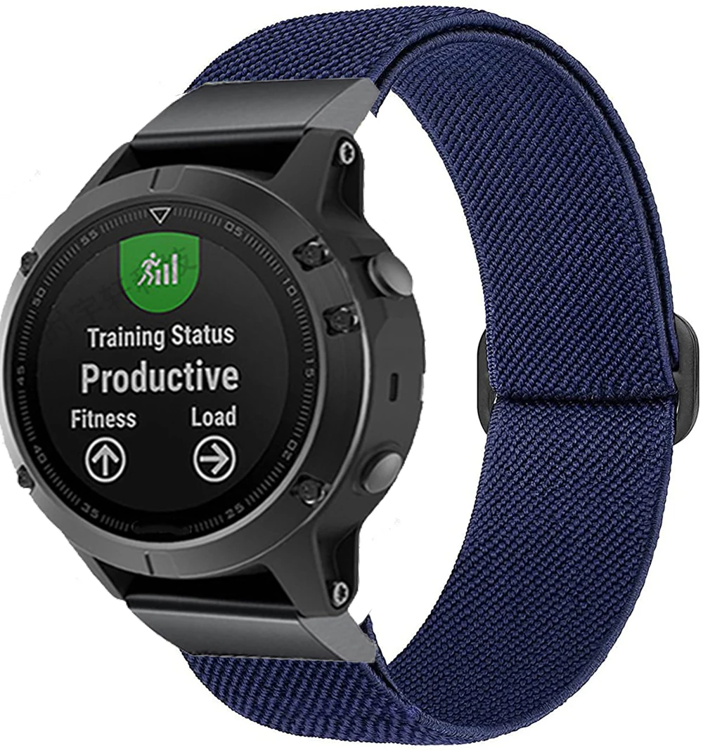 Correa de reloj Quickfit de 22 y 26mm para Garmin Fenix 6, 6X Pro, 5X, 5 Plus, 3HR, 935, 945, S60, banda elástica de nailon - imagen 2