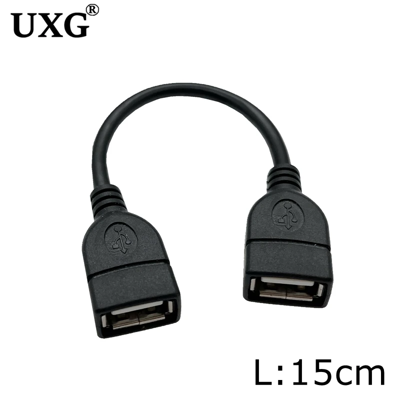 Cable USB de 0,15 M USB 2,0 hembra a hembra línea de transmisión de datos de carga par Cable de cableado 15cm - imagen 4