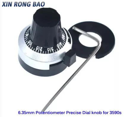 1 Uds 3590 3590S perilla de escala de precisión 6,35mm perilla de potenciómetro multivuelta para componentes electrónicos - imagen 2