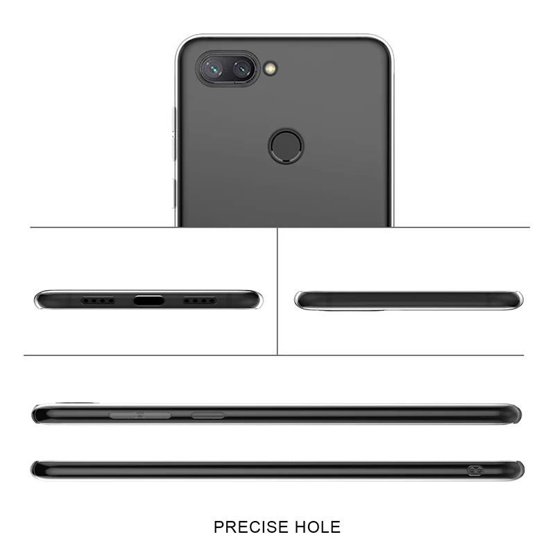 Fundas transparentes de TPU suave para Xiaomi Mi 8 Lite, Funda trasera protectora de silicona para cámara, Funda de cristal transparente para teléfono, Gel Mi8Lite - imagen 4