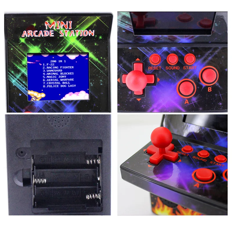 Miniconsola de juegos Arcade de 8 bits para niños, 200 juegos clásicos, portátil, Retro - imagen 2