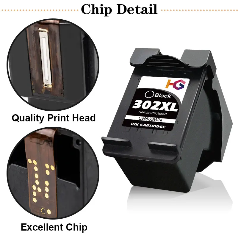 CRTBOTW 302XL reemplazo de cartucho de tinta para HP 302XL 302 Deskjet 1110 2130 1112 3630 Officejet 3830 3831 3833 Compatible con impresora - imagen 5