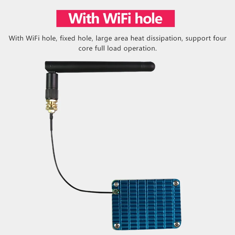 Módulo de cómputo Raspberry Pi 4 CM4 disipador de calor wifi 40*55mm ventilador, también aplicable a CM5 - imagen 5