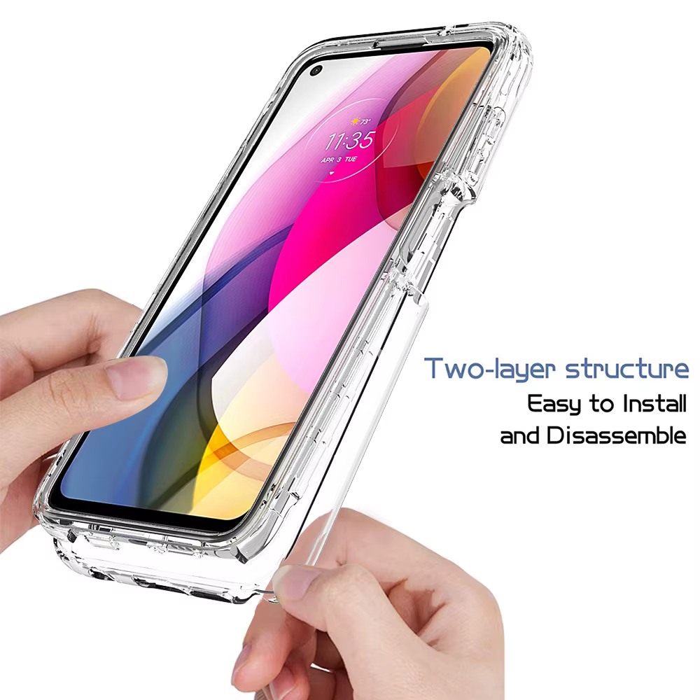 Funda transparente HD para Motorola Moto G Stylus 2020 2021 5G 2022, funda trasera de silicona para teléfono, PC, parachoques 360, cubierta protectora dura completa - imagen 3