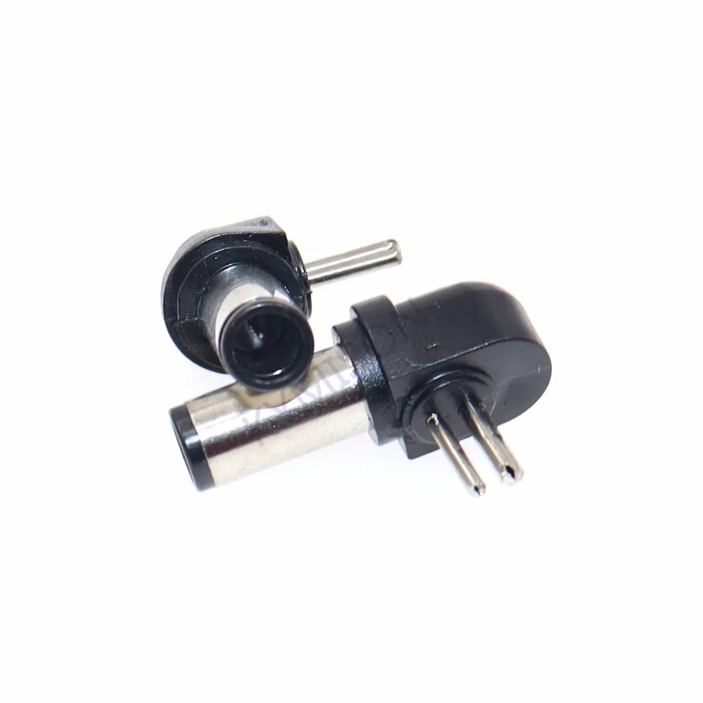 5 unids/lote Universal 2 pines adaptador para ordenador portátil cargador DC conectores de puntas 7,4x5,0mm a conector de alimentación de 2 pines para carga hp