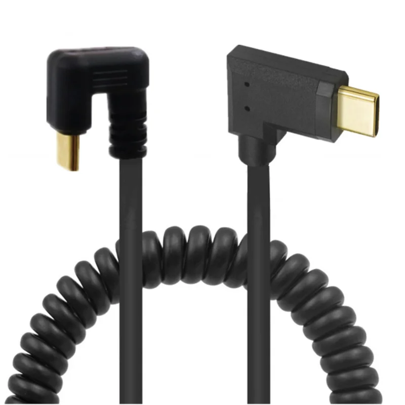 Cable retráctil de resorte macho a macho USB3.1 tipo C curvo de alta calidad de 180cm 4K @ 60Hz 10Gbps para teléfonos móviles Macbook Pro/Air - imagen 4