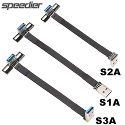 Cable USB 3.0 Plano Extensor A Macho-Hembra para PC y TV HD