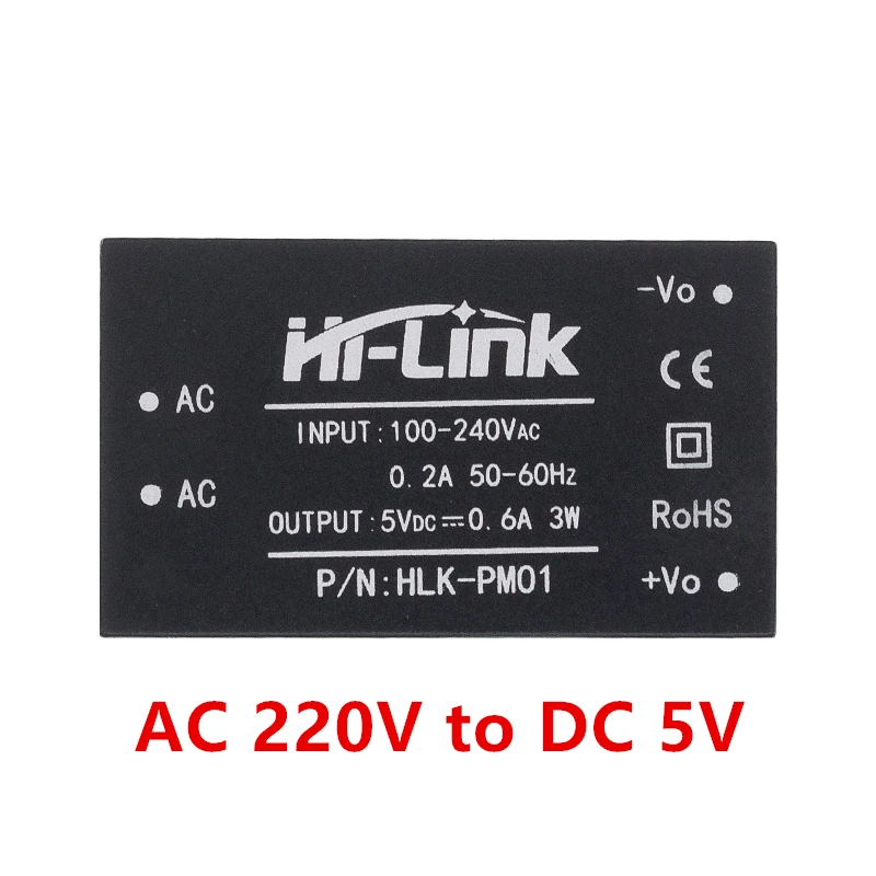 1 Uds HLK-PM01 HLK-PM03 HLK-PM12 AC-DC 220V mini módulo de fuente de alimentación, módulo de fuente de alimentación de interruptor inteligente para el hogar - imagen 3
