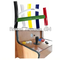 Moldura en T protección de bordes gabinete plástico cromo negro rojo