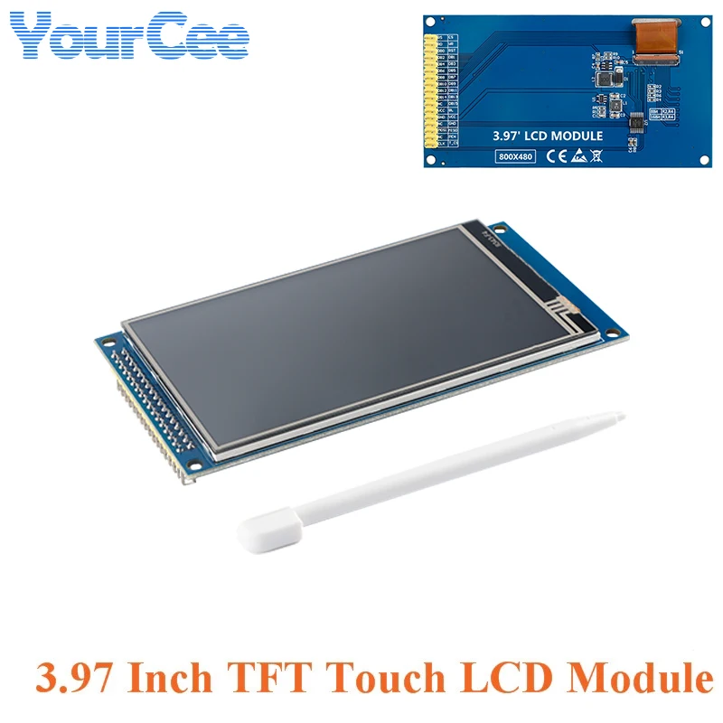 Módulo de pantalla de 3,97 ", pantalla TFT LCD de 3,97 pulgadas, vista completa, resistencia IPS táctil HD 800*480 C51 STM32 controlador NT3551 DIY para Arduino - imagen 2