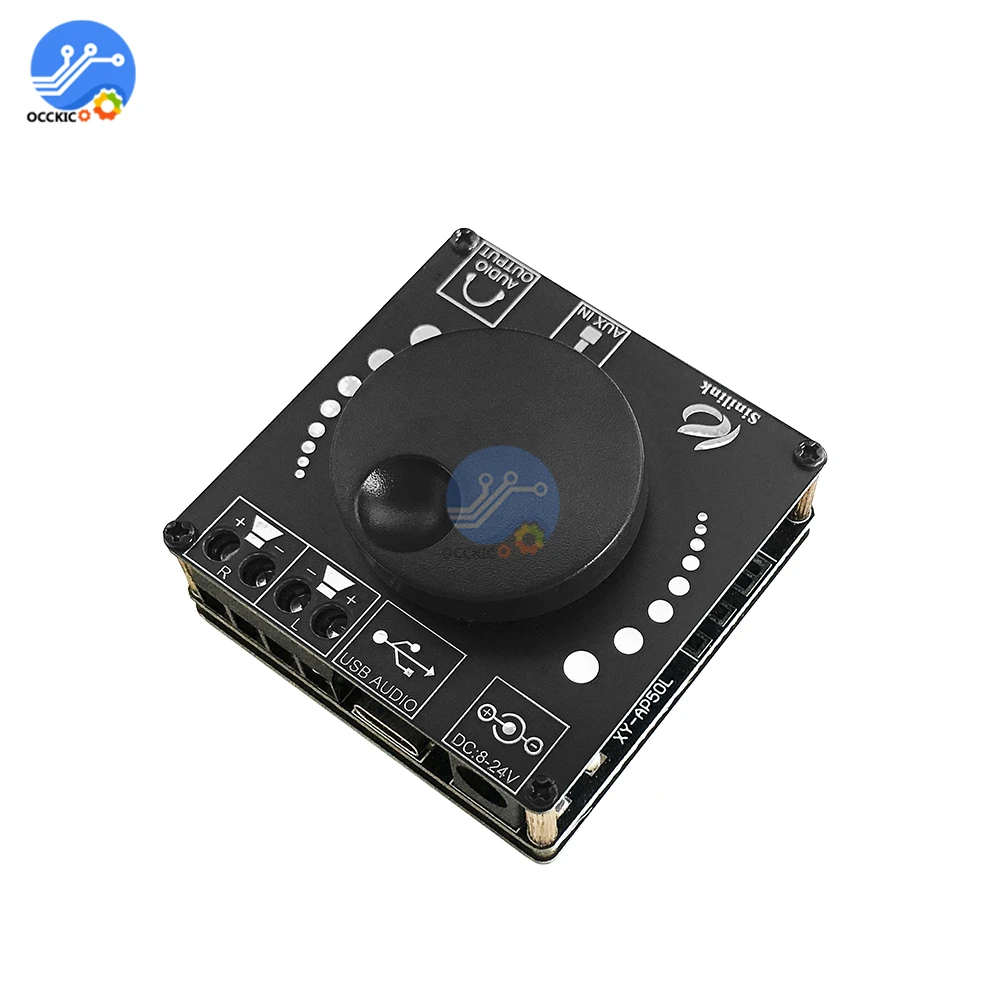 Módulo de placa amplificadora estéreo Digital, Mini Bluetooth 5,0, potencia de Audio 50WX2 inalámbrica, Amp 3,5 MM, AUX, USB, XY-AP50L de control de volumen