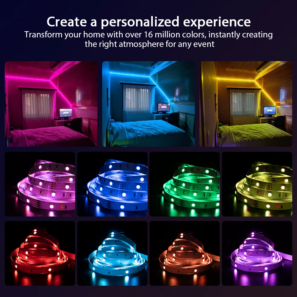 Tira LED RGB Bluetooth – Control Remoto y Sincronía Musical - imagen 5