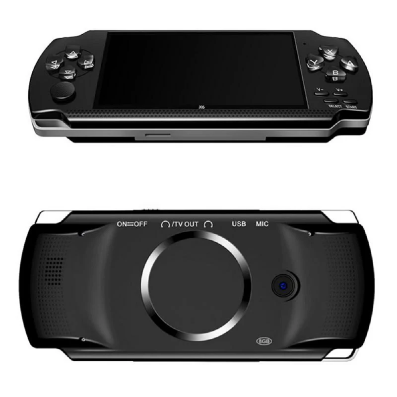 Consola de juegos con pantalla de 4,3 pulgadas para consola de juegos PSP, reproductores de juegos portátiles, 8G, 10.000 juegos integrados, compatible con juegos de 8/16/32/64/128 bits