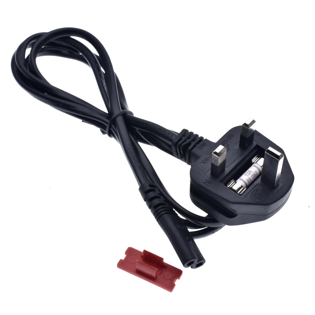 BS1363 UK HK 3pin enchufe macho a IEC 320 C7 hembra AC Cable adaptador cargador Monitor Cable 13A 1,2 m - imagen 2