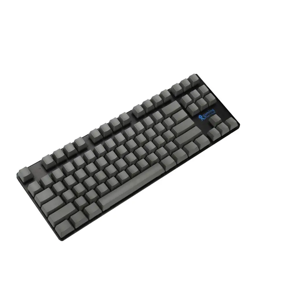 Teclado mecánico para juegos, teclas OEM con diseño ISO ANSI, teclas PBT gruesas, 87 88 en blanco, YMDK, para interruptores Cherry MX - imagen 2