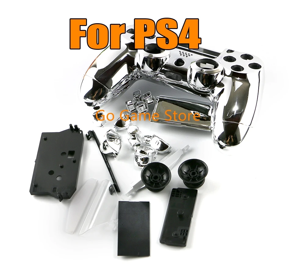 1 Juego para controlador inalámbrico PS4 con piezas de botón, carcasa cromada de 8 colores, carcasa para controlador - imagen 2