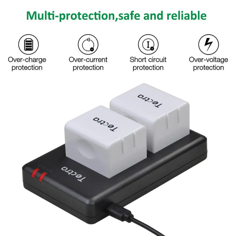 Batería de 2440mAh y cargador USB Dual para Arlo Pro, Arlo Pro 2, VMA4400 - imagen 3