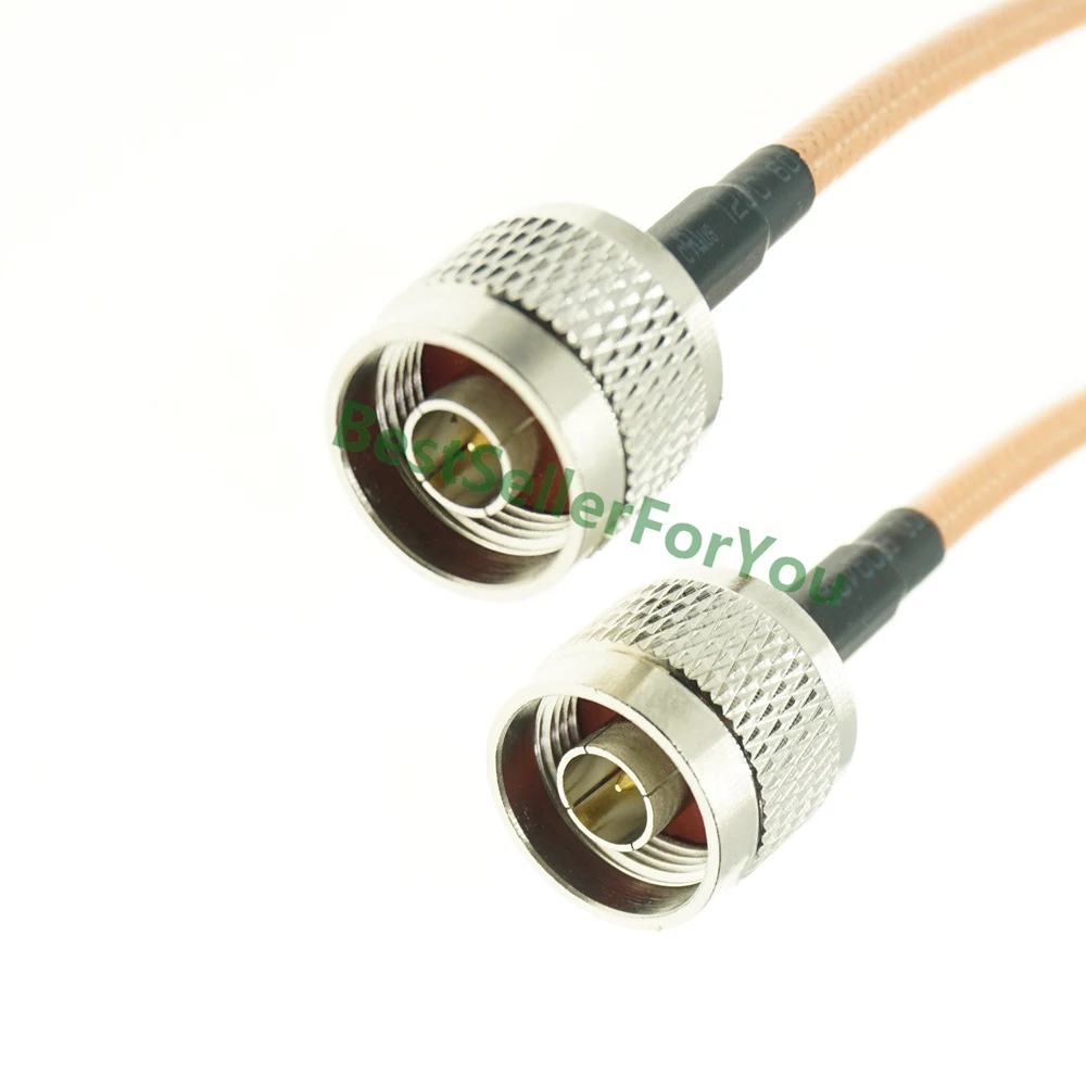 Enchufe N macho a N macho recto rf Crimp coaxial Pigtail RG142 Cable