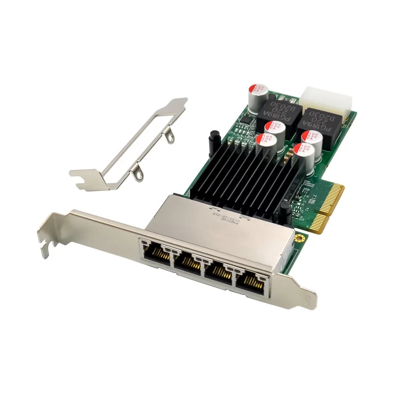 Tarjeta de red industrial ST-JY con cuatro puertos RJ45 PoE