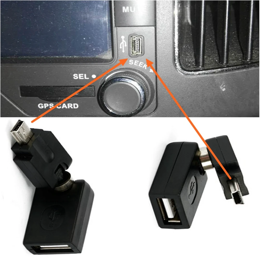 Nuevo USB & Micro & mini 2,0 macho a USB hembra adaptador de cable de extensión de ángulo pivotante de 360 grados nuevo - imagen 2