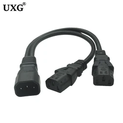 Cable adaptador divisor tipo Y PC IEC C14 macho a doble C13 hembra