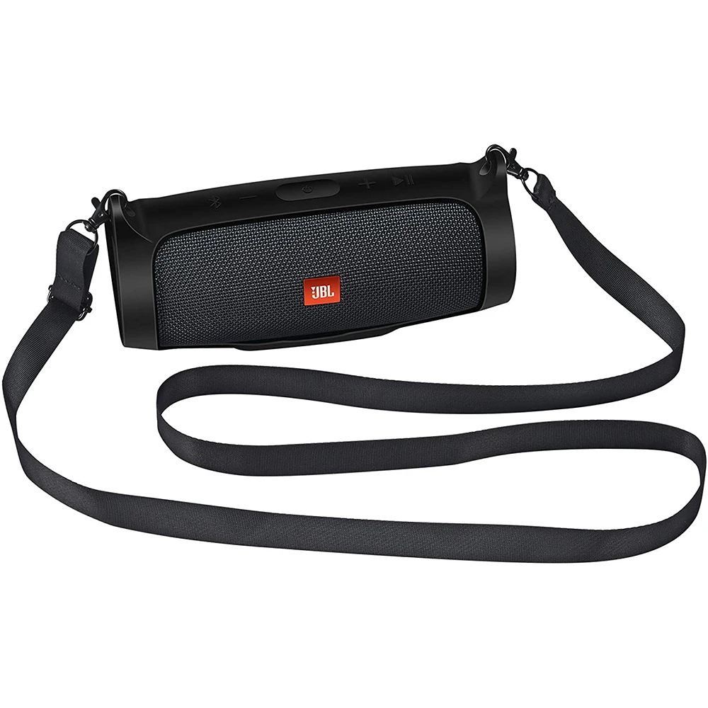 Funda de silicona para JBL Charge, funda de piel con correa, mosquetón, Altavoz Bluetooth inalámbrico portátil esencial - imagen 4