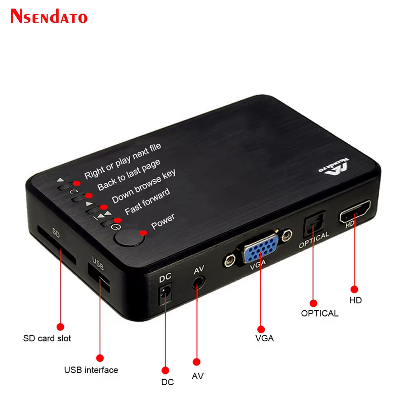 Reproductor Multimedia USB Full HD con VGA y AV - imagen 4