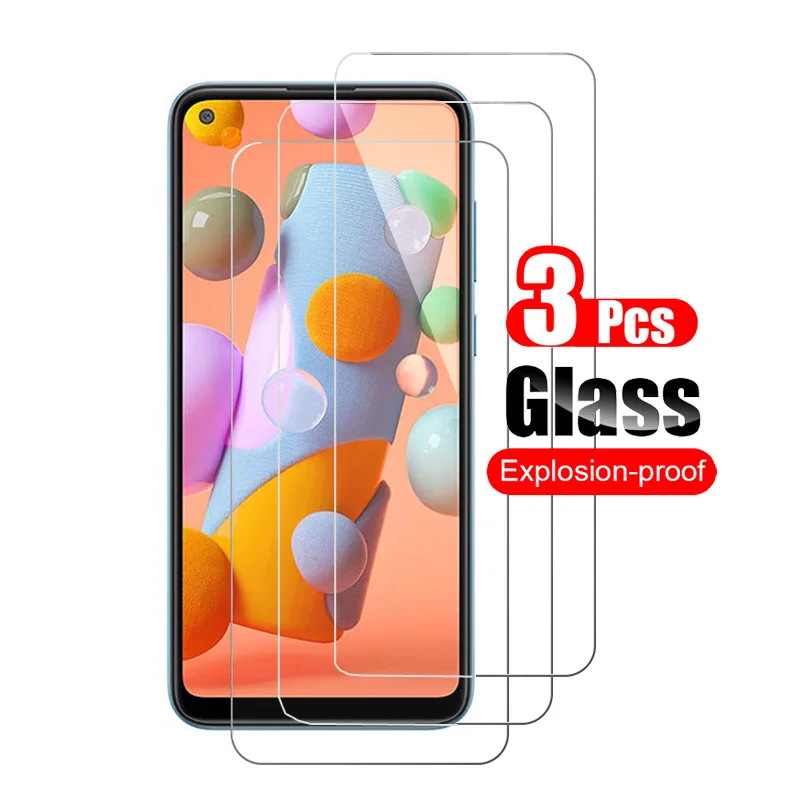 Protector de pantalla de vidrio templado para Samsung Galaxy A11, película Premium antiarañazos, 9H, 3 unidades - imagen 2