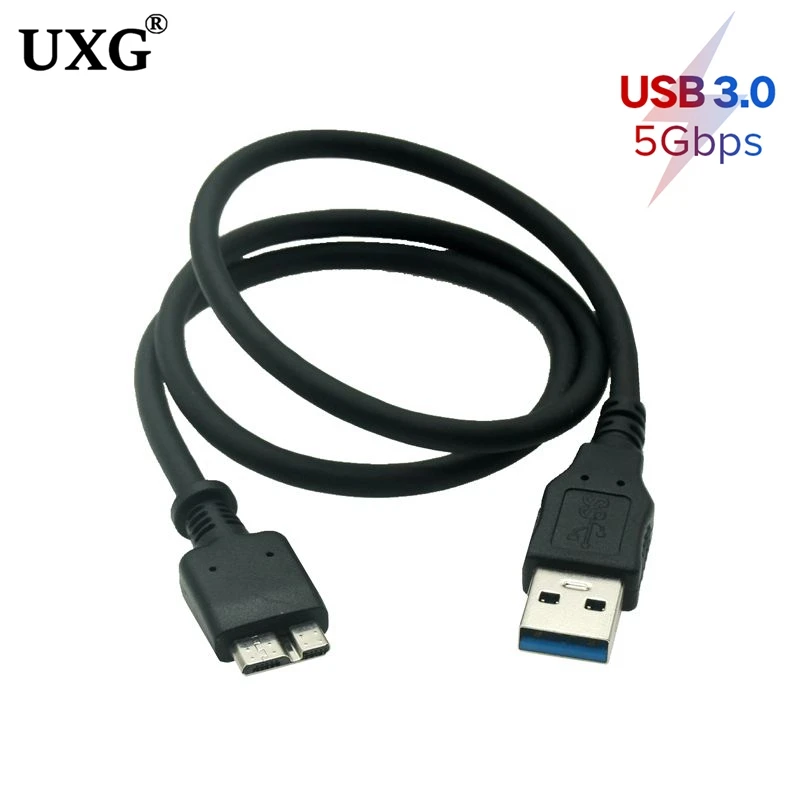 Cable Micro B USB 3,0 de 5Gbps, disco duro externo, Cable corto HDD para Samsung S5 Note3 Toshiba WD Seagate HDD, Cable de datos