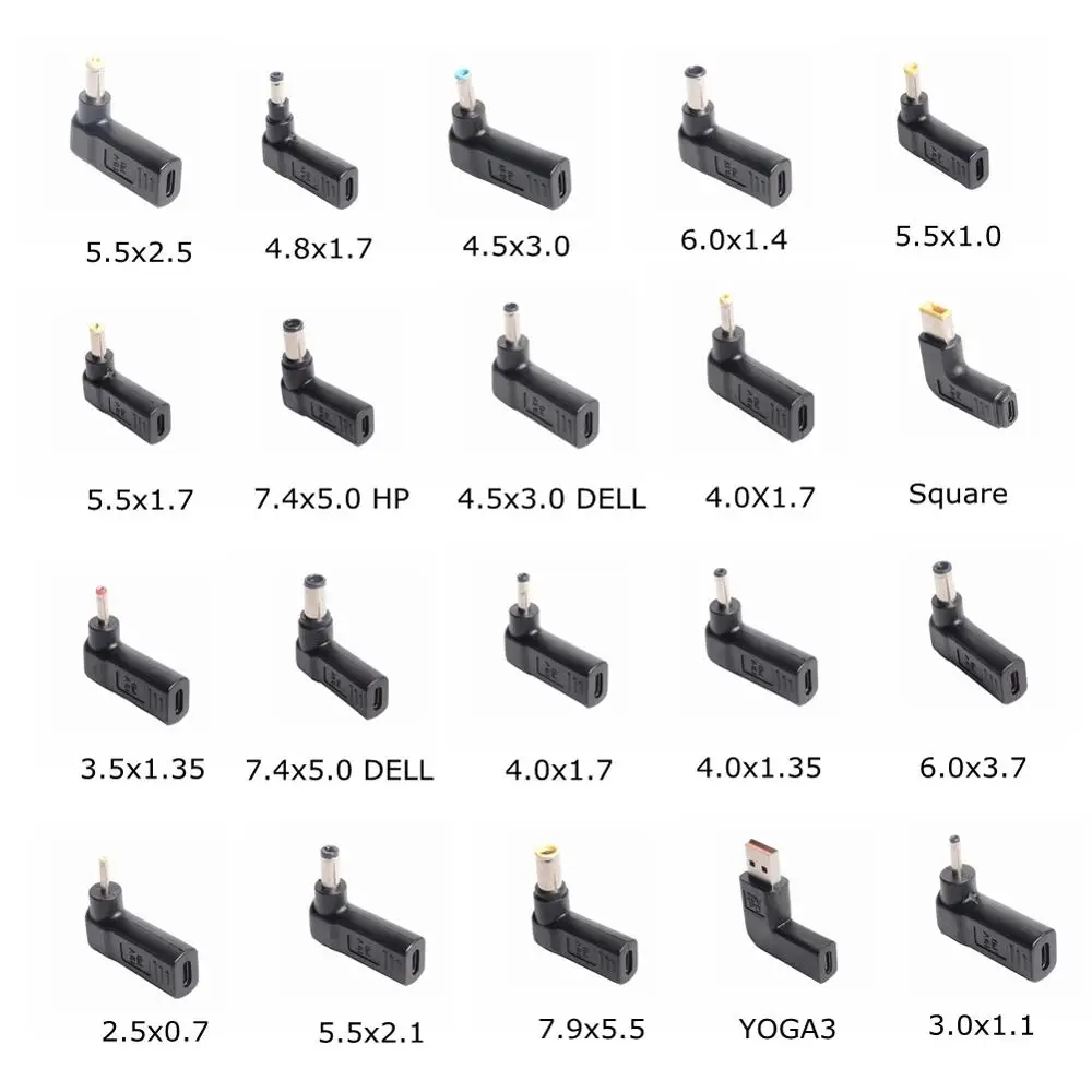 Adaptador USB-C hembra a Jack DC macho para portátil