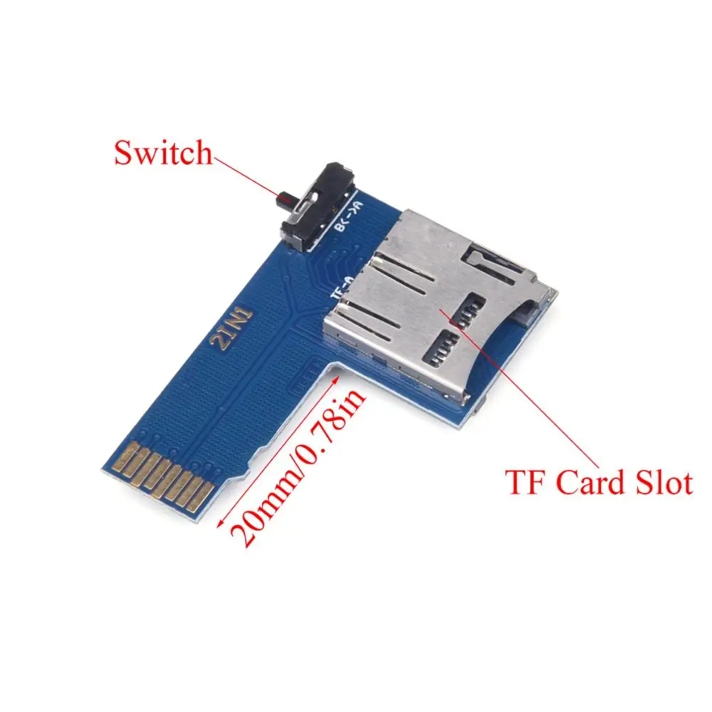 Adaptador de tarjeta TF Dual de sistema Dual, placa de memoria 2 en 1, adaptador de tarjeta Micro SD TF con interruptor para Raspberry Pi 3B +/3B/Zero W - imagen 5