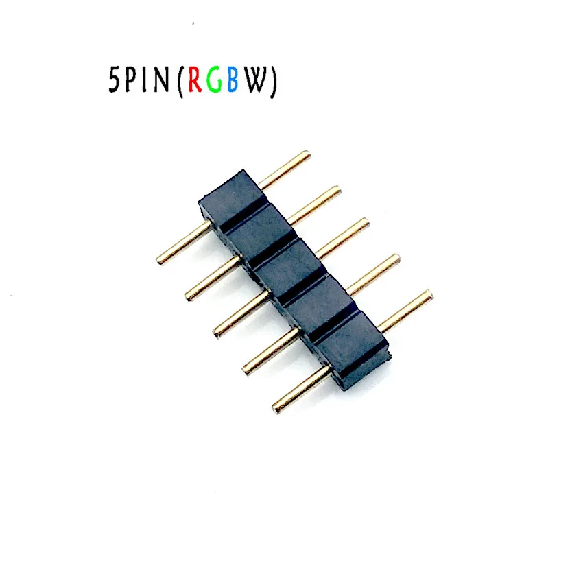 100 Uds adaptador de conector 4 pines 5 pines aguja tipo macho doble 4 pines RGB 5 pines RGBW para 3528 2835 5050 accesorios de luz de tira LED - imagen 4