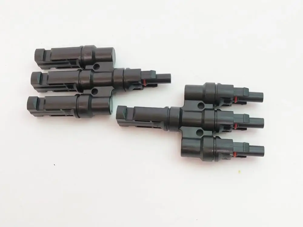 1 par/lote conector tipo Multi 3T para conexión paralela de panel solar conectores solares de rama 3T conector solar fotovoltaico - imagen 2