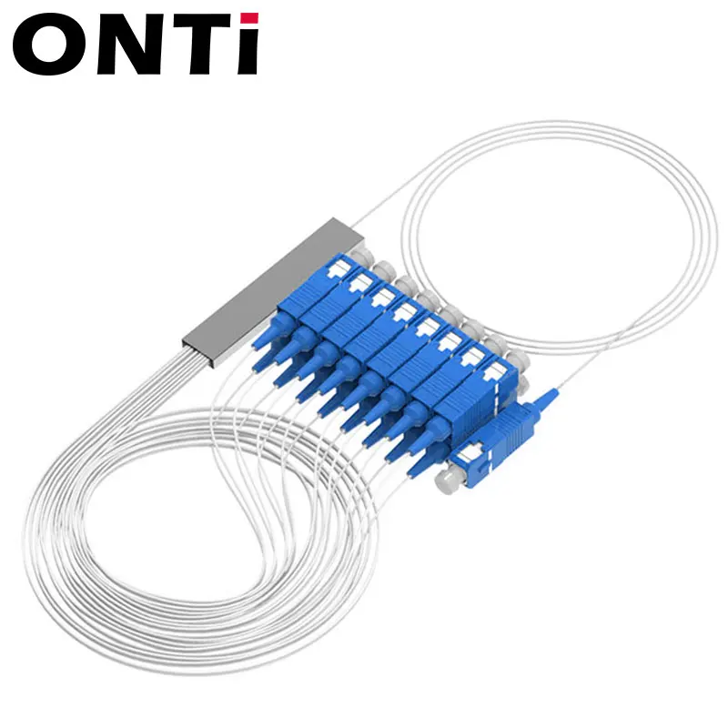 ONTi 5 unids/lote 1X16/1X8/1X4/1X2 PLC SC/APC SM 0,9mm G657A1 PVC 1m FTTH divisor de fibra óptica - imagen 3