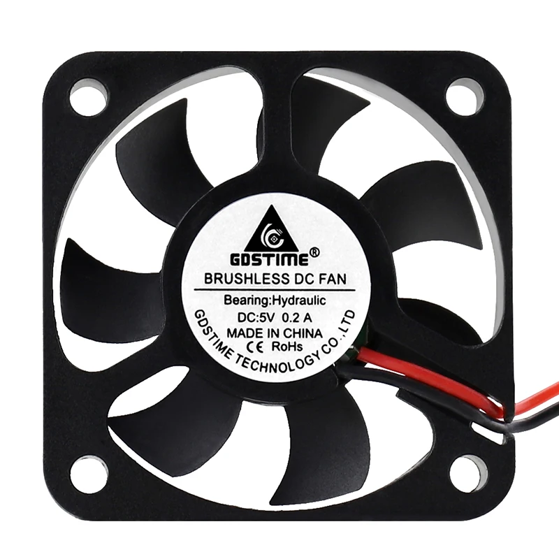 Gdstime-ventilador de refrigeración de 5V, conector JST Dupont de 5cm, 50MM, 50x50x10mm, alta velocidad, 2 uds. - imagen 4