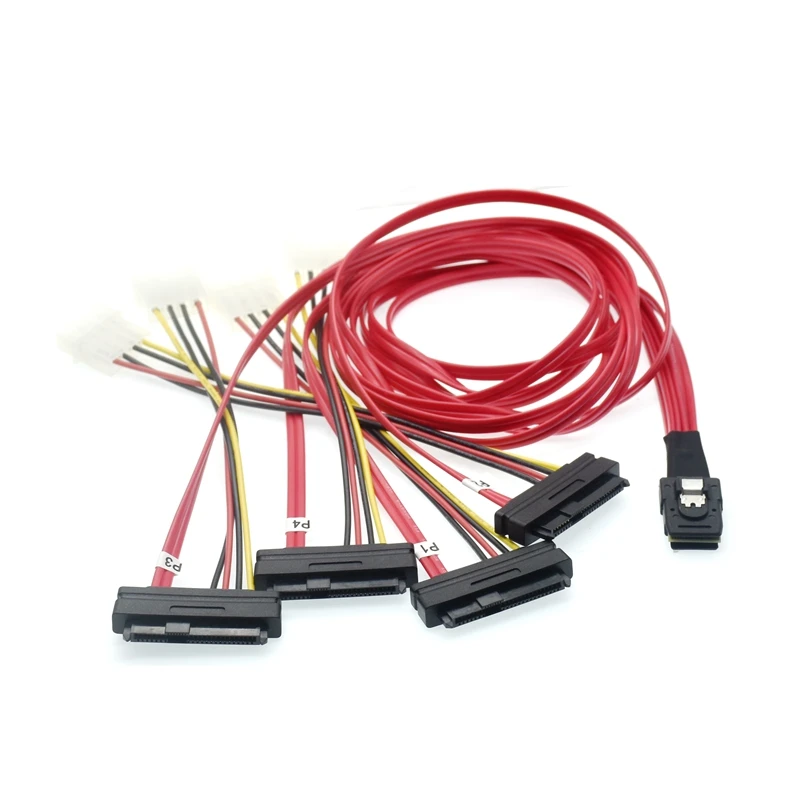 LSI / 3Ware Molex Mini SAS SFF-8087 a SFF-8482 y cable de alimentación X4 SAS - imagen 4