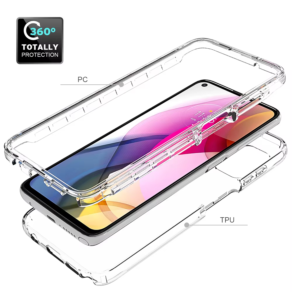 Funda transparente HD para Motorola Moto G Stylus 2020 2021 5G 2022, funda trasera de silicona para teléfono, PC, parachoques 360, cubierta protectora dura completa - imagen 4
