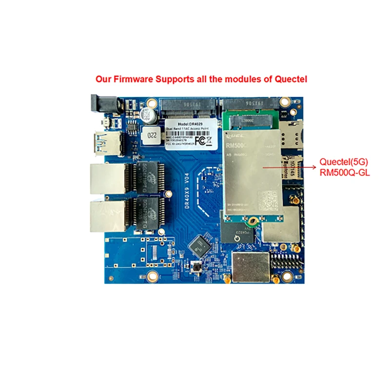 Placa enrutadora DR4029 de grado industrial, módulo inalámbrico con chip IPQ4019, Gigabit, Ethernet, 802.11AC, 2x2, 2,4G, 5G, compatible con HTTPS - imagen 4