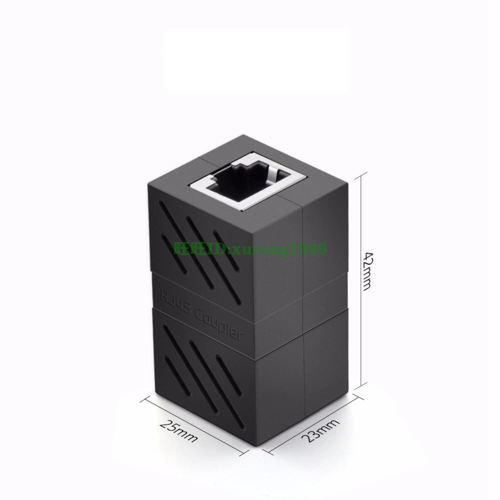 Conector de par de cables de red RJ45, conector de doble paso, red de ordenador, banda ancha, interfaz de cabeza de cristal recta