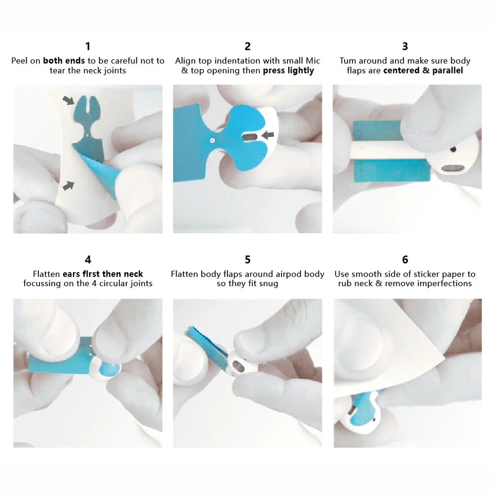 Cubierta protectora de película de auriculares para Airpods, pegatina de PVC a prueba de polvo, decoración de belleza, piel de Apple, inalámbrica, Bluetooth - imagen 5