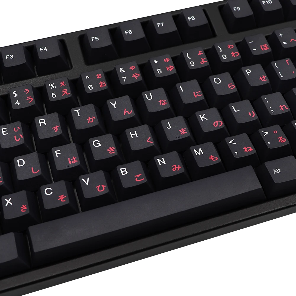 Juego de teclas de samurái de GMK-KEY, teclas minimalistas negras, perfil PBT Cherry, para dz60/64/68/75/84/87/96/980/104 - imagen 4